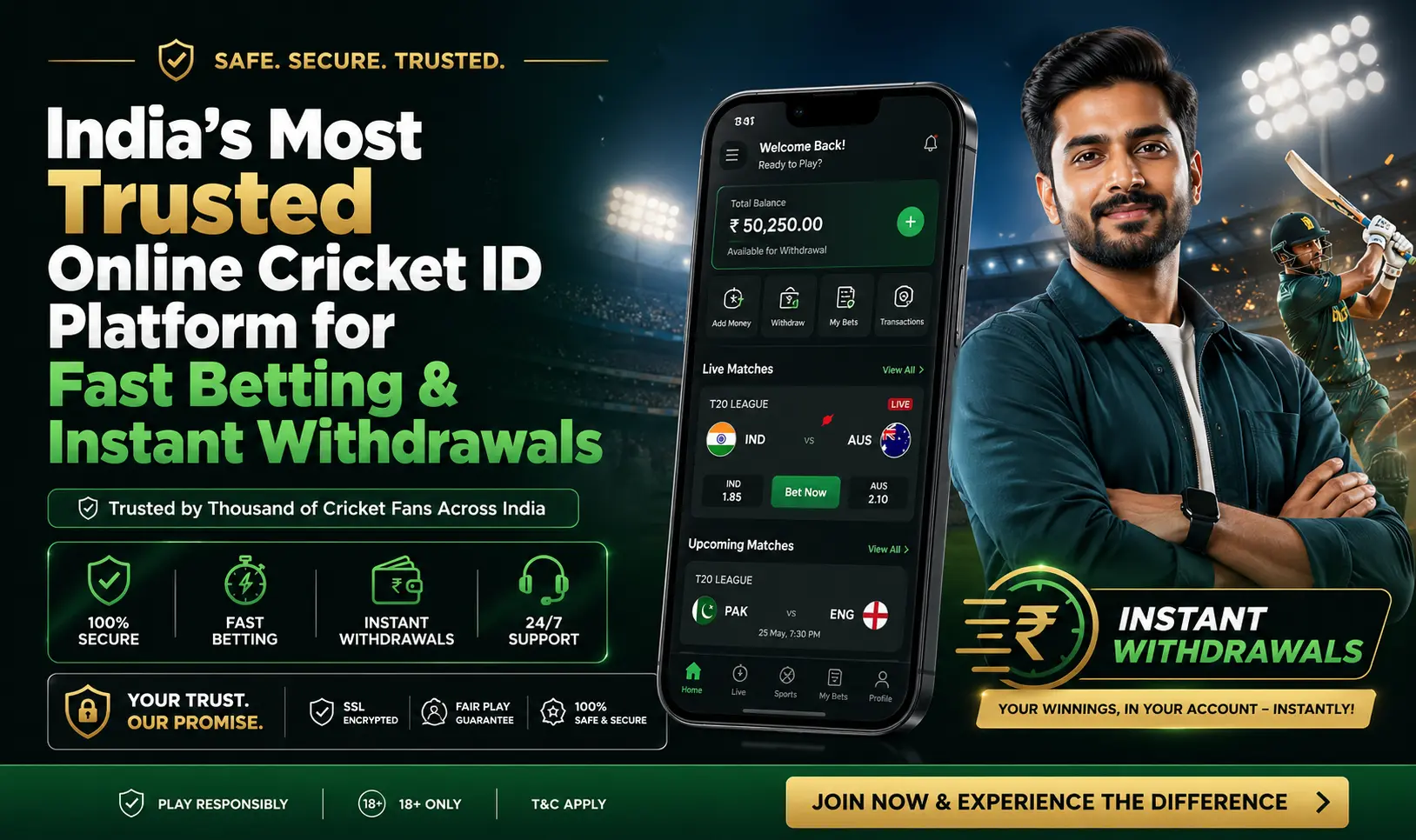 Best Online Cricket ID in India | Fast Betting & Instant Withdrawal – Tiger Exchange